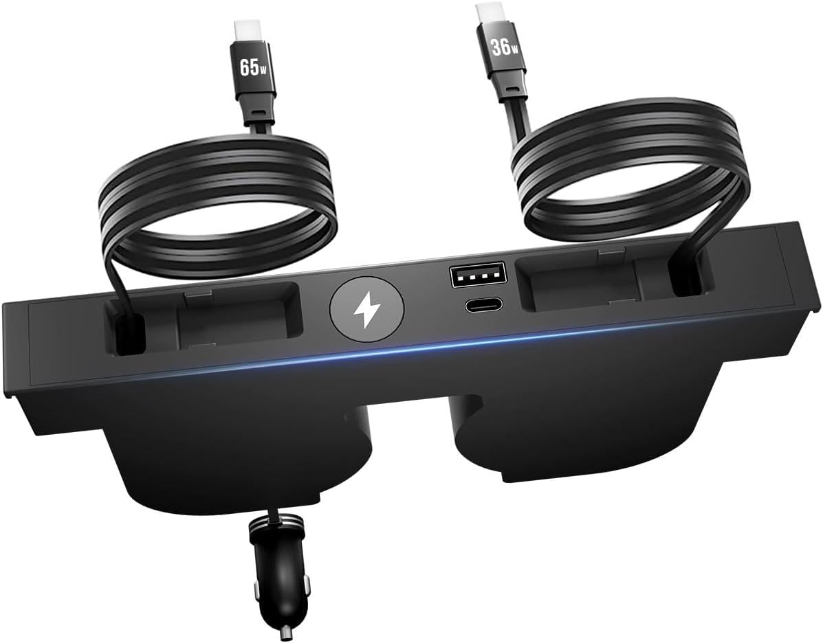 Watch Charger Cable - テスラ モデルY/3 ハイランド 2025用アクセサリー USBハブ、隠しコンソール電話充電ハブ Apple