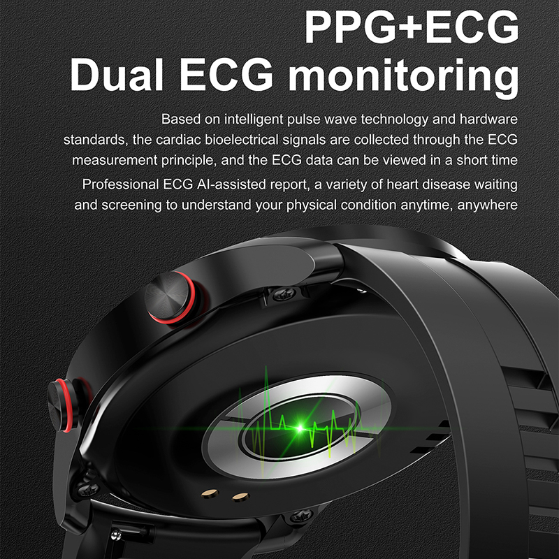 ECG + PPG Bluetooth 通話スマートウォッチ - Smartwatch Face のレビューと価格
