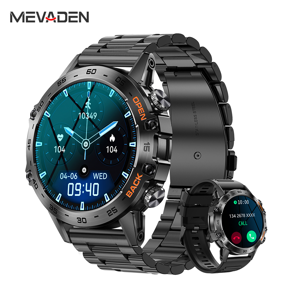 MEVADEN スチール製1.39インチメンズ高級スマートウ - Smartwatch Face のレビューと価格