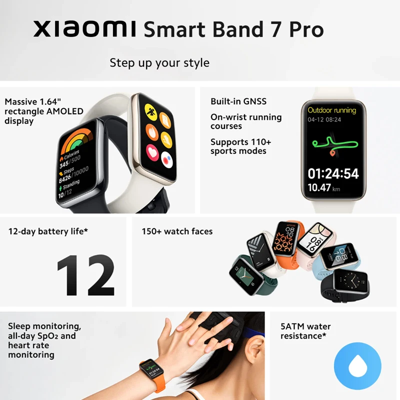 Xiaomi Smart Band 7 Pro 1.64イン - Smartwatch Face のレビューと価格